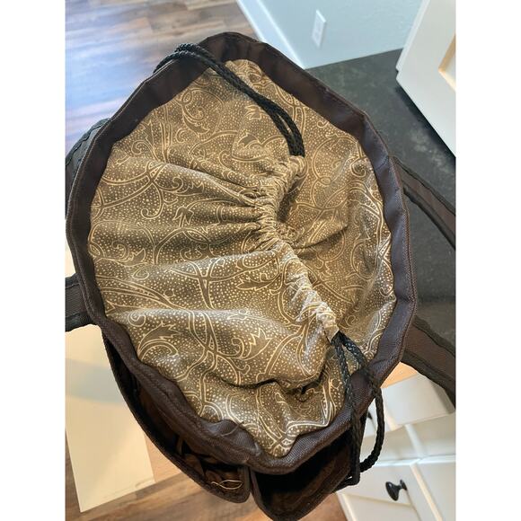 Eddie Bauer Midi Drawstring Brown Tote - Picture 6 of 11